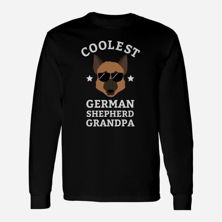 Coolest German Shepherd Grandpa Shirt For Dog Dads Long Sleeve T-Shirt