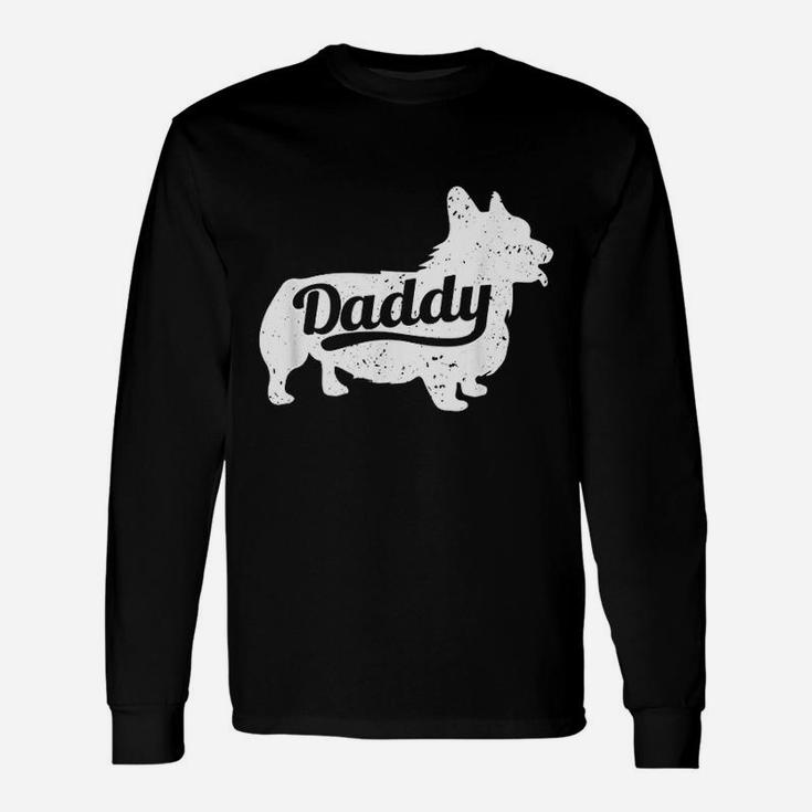 Corgi Daddy Dad Dog Lover Fathers Day Long Sleeve T-Shirt