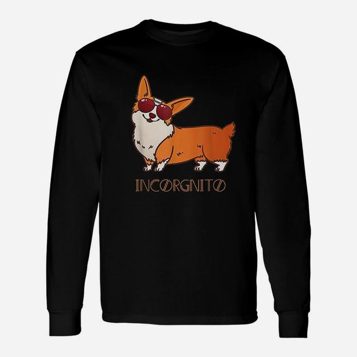 Corgi Incorgnito Dog Pun Cute Pet Long Sleeve T-Shirt