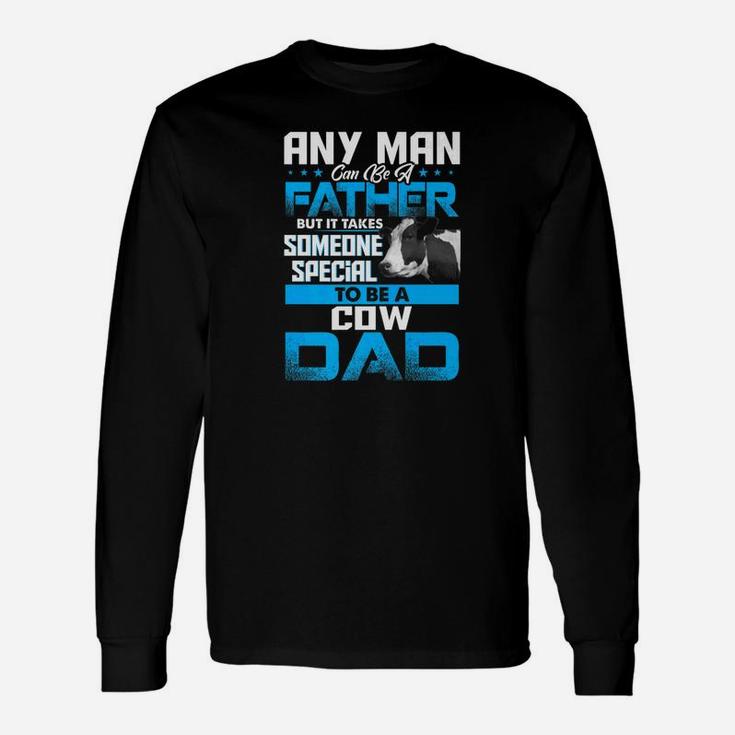 Cow Dad Animal Lovers Fathers Day Gif Long Sleeve T-Shirt