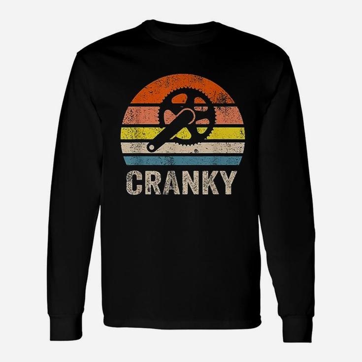 Cranky Vintage Sun Bicycle Lovers Cycling Cranky Long Sleeve T-Shirt