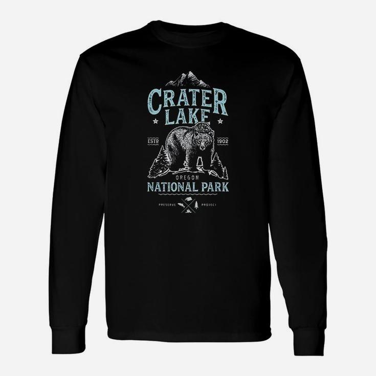 Crater Lake National Park Oregon Bear Vintage Long Sleeve T-Shirt