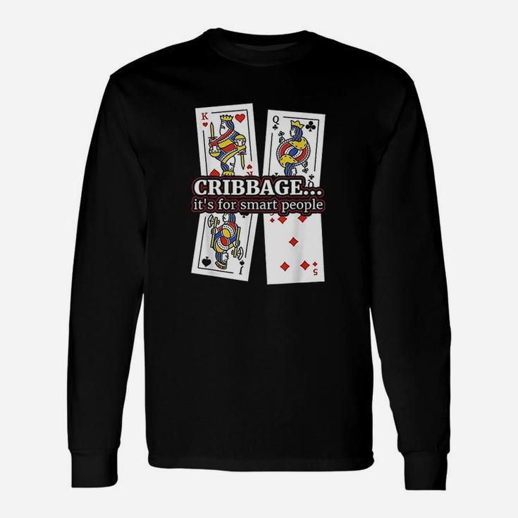 Cribbage For Playing Card Board Game Players Long Sleeve T-Shirt