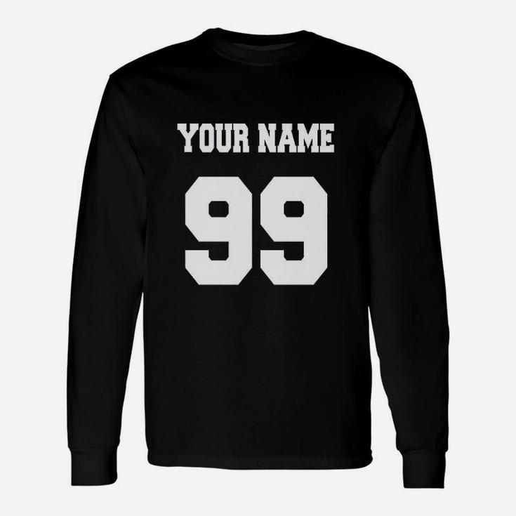 Custom Team Uniforms Add Your Name And Number Long Sleeve T-Shirt