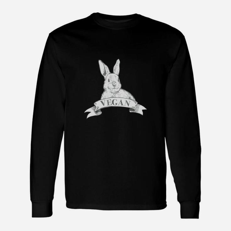 Cute Animal Vegan Plant Based Diet Lover Rabbit T-shirt Long Sleeve T-Shirt
