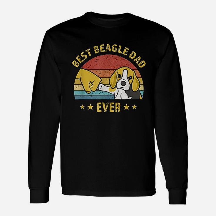Cute Best Beagle Dad Ever Retro Vintage Puppy Lover Long Sleeve T-Shirt