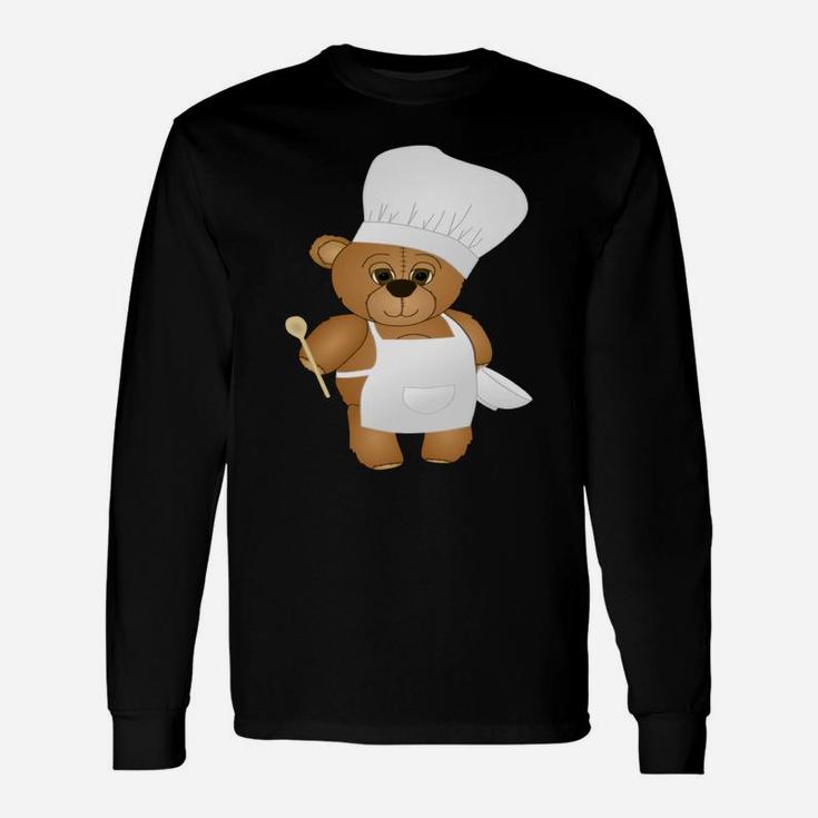 Cute Chef Teddy Bear Long Sleeve T-Shirt