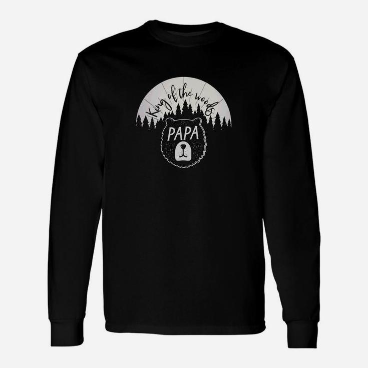 Cute Fathers Day King Of The Woods Papa Bear Long Sleeve T-Shirt