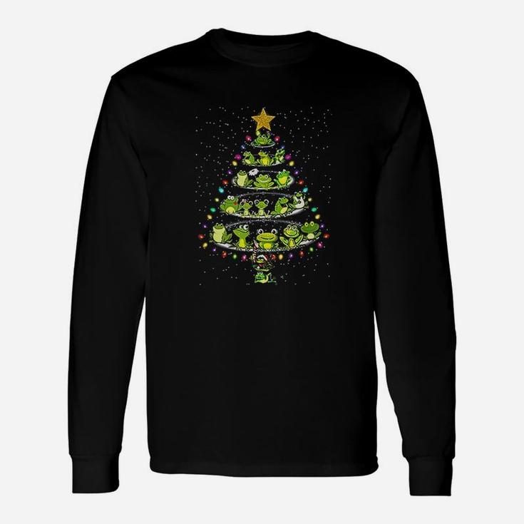 Cute Frog Christmas Tree Decor Xmas Tree Long Sleeve T-Shirt
