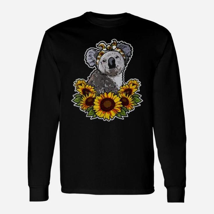 Cute Love Koala Bear Sunflower Decor Koala Long Sleeve T-Shirt