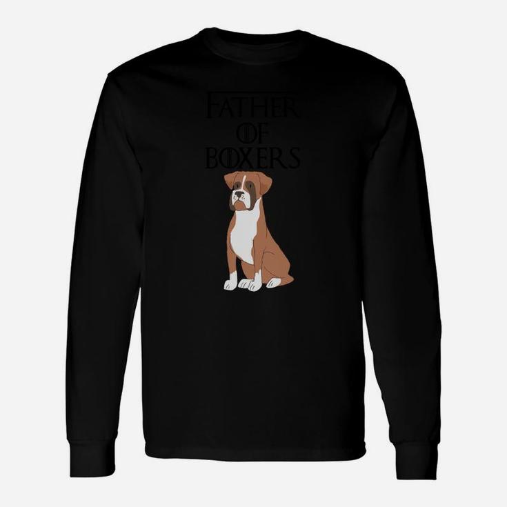 Cute Unique Boxer Dog Puppy Fur Dad Long Sleeve T-Shirt
