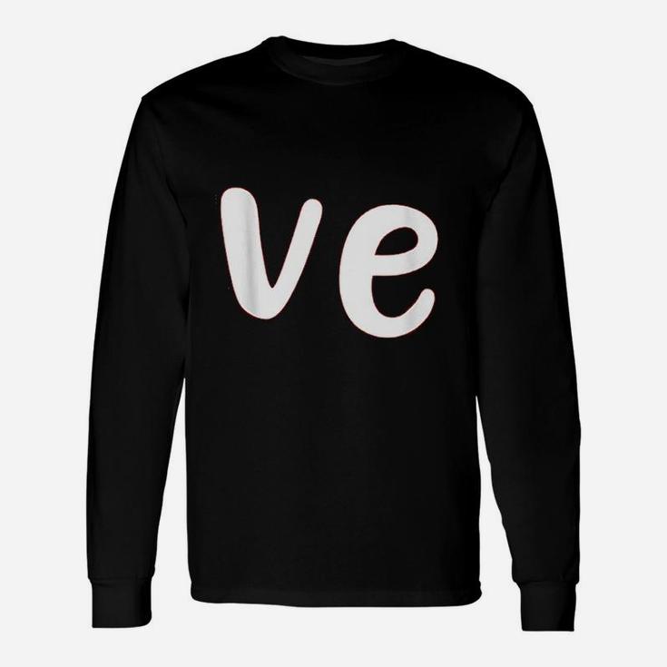 Cute Valentines Day Matching Couple Outfit Love Long Sleeve T-Shirt