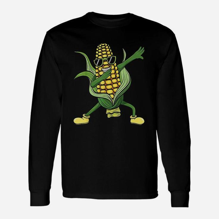 Dabbing Corn Cob Dancing Corn Farm Farmer Long Sleeve T-Shirt