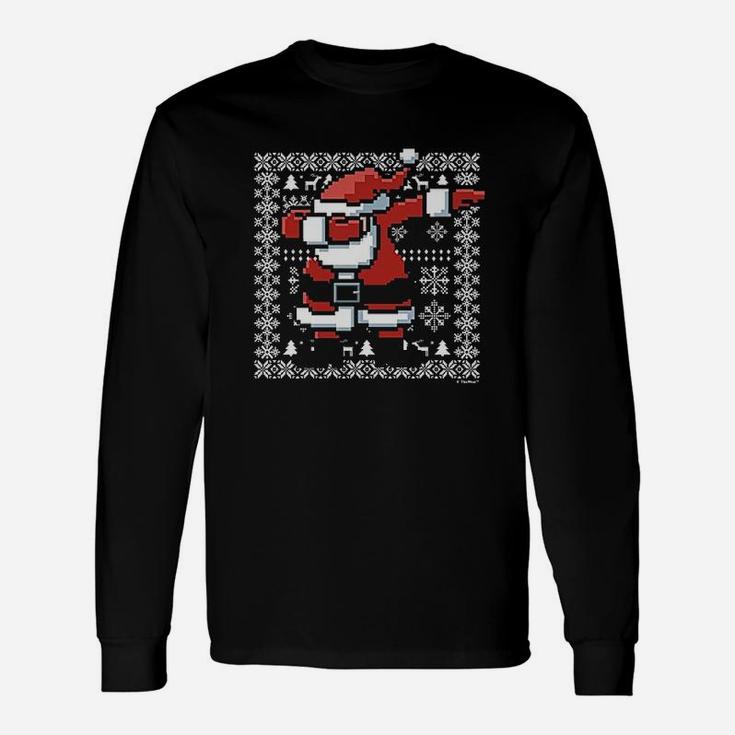 Dabbing Santa Claus Ugly Christmas Sweater Long Sleeve T-Shirt