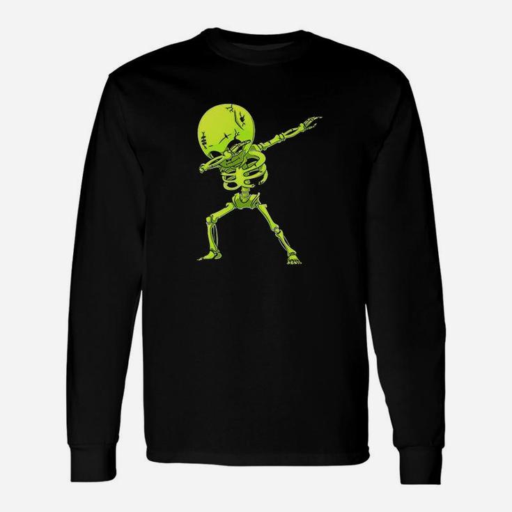 Dabbing Skeleton Halloween Zombie Dab Long Sleeve T-Shirt