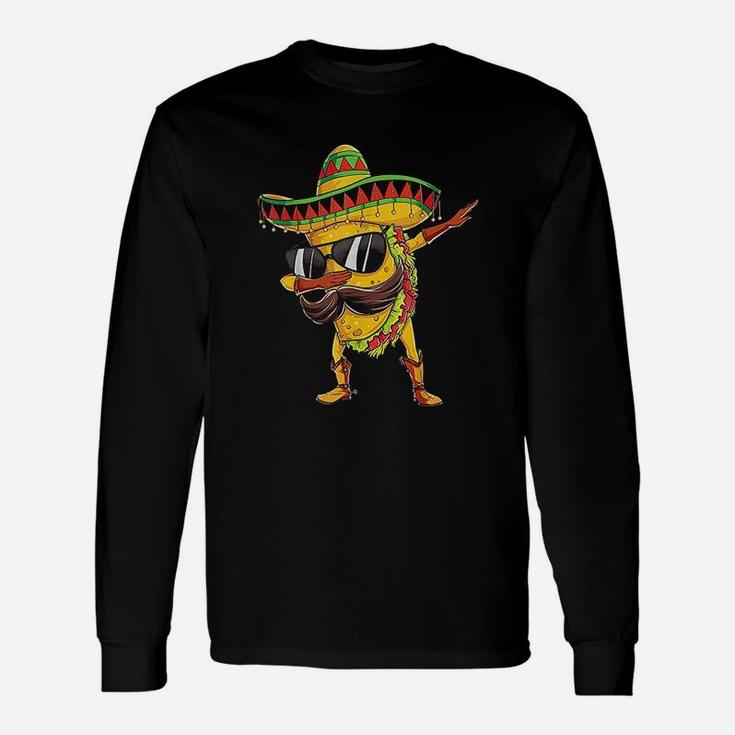 Dabbing Taco Cinco De Mayo Mexican Men Food Lover Dab Long Sleeve T-Shirt