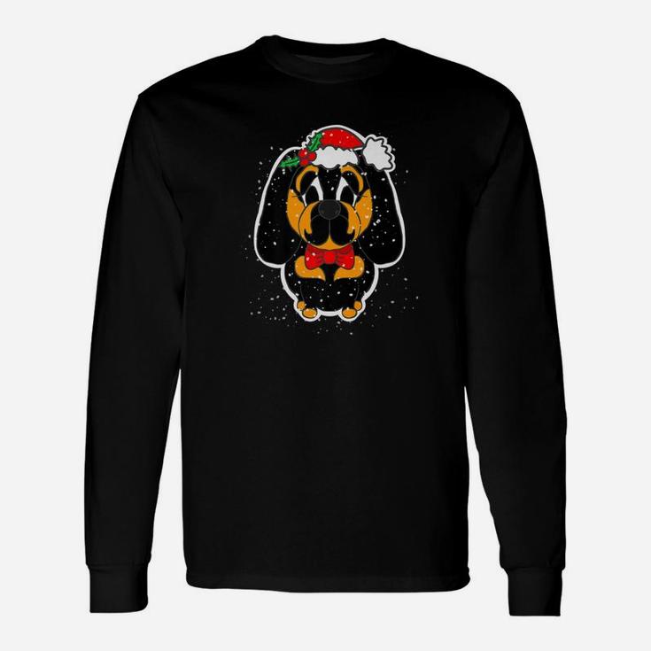 Dachshund Christmas Shirt For Men Doxie Dog Long Sleeve T-Shirt
