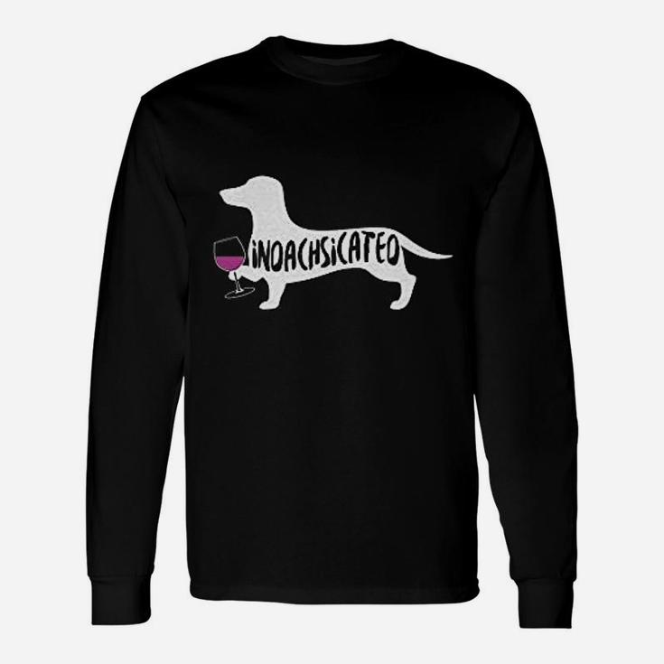 Dachshund The Red Wine Champagne Lover Wine Lover Long Sleeve T-Shirt