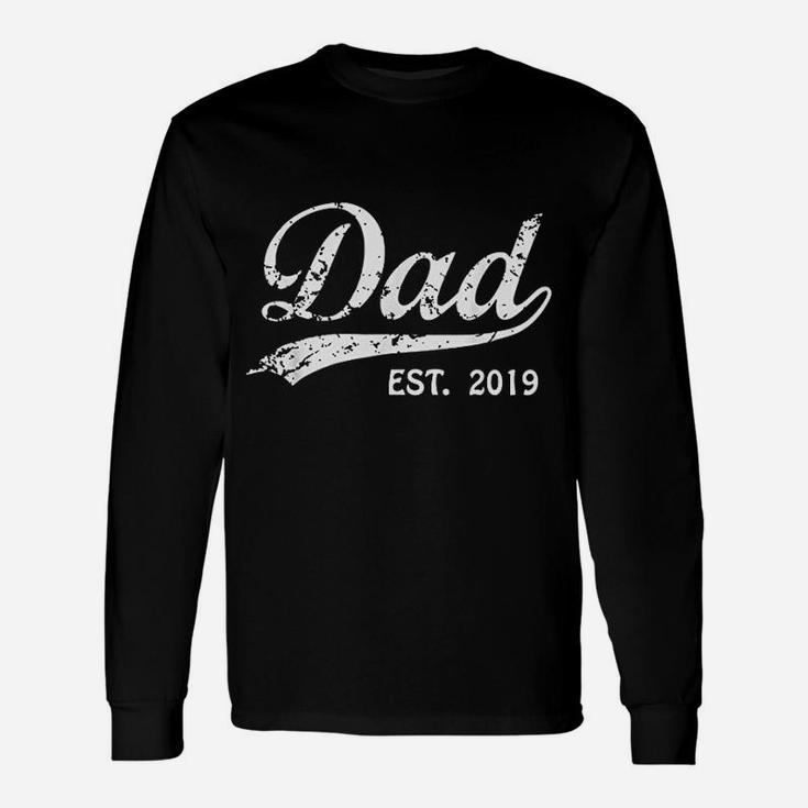 Dad Est 2019 Vintage New Dad Fathers Day Long Sleeve T-Shirt