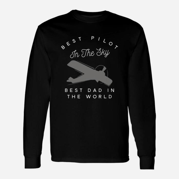 Dad Father Airplane Pilot Shirt Long Sleeve T-Shirt