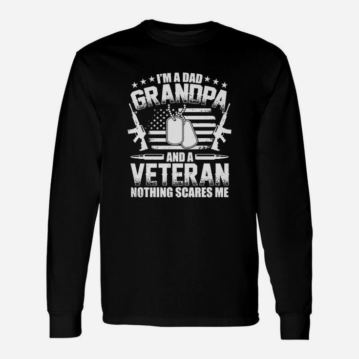 Im A Dad Grandpa Shirt Veteran Fathers Day Long Sleeve T-Shirt