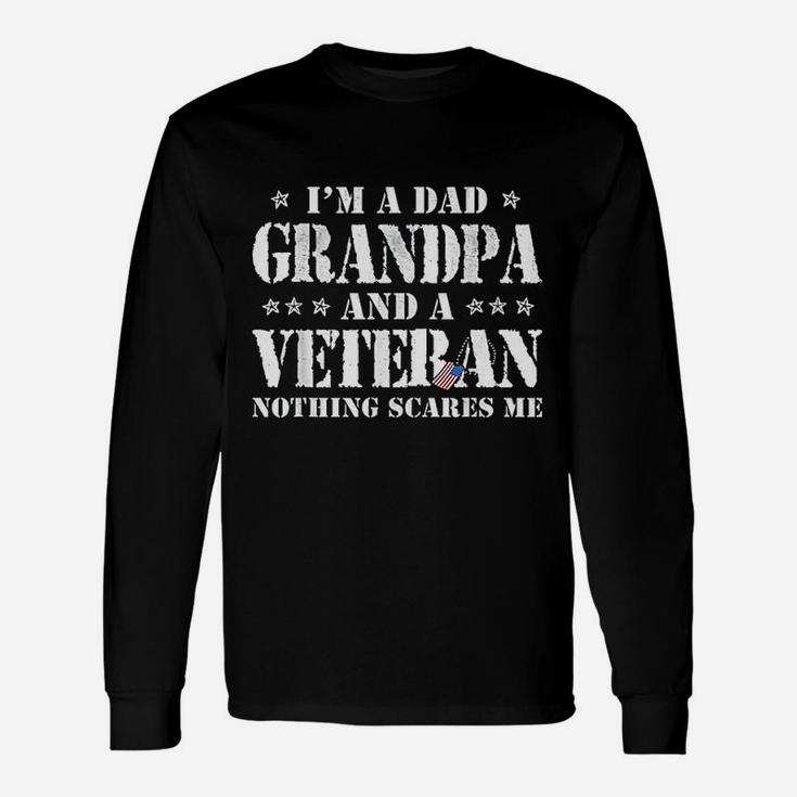I Am A Dad Grandpa Veteran Fathers Day Men Long Sleeve T-Shirt