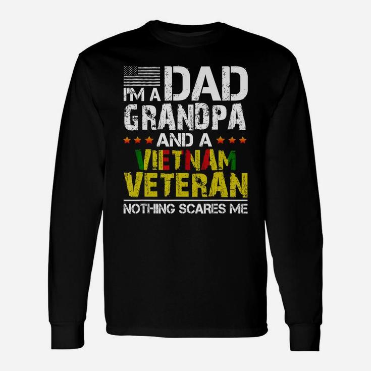 Dad Grandpa Vietnam Veteran Vintage Fathers Day T-shirt Long Sleeve T-Shirt