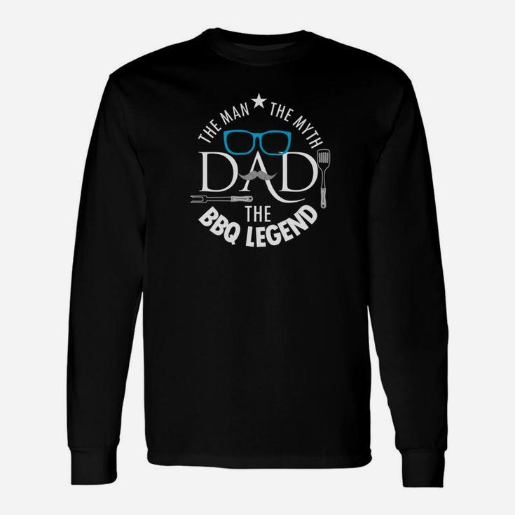 Dad The Man The Myth The Bbq Legend Fathers Day Grill Premium Long Sleeve T-Shirt