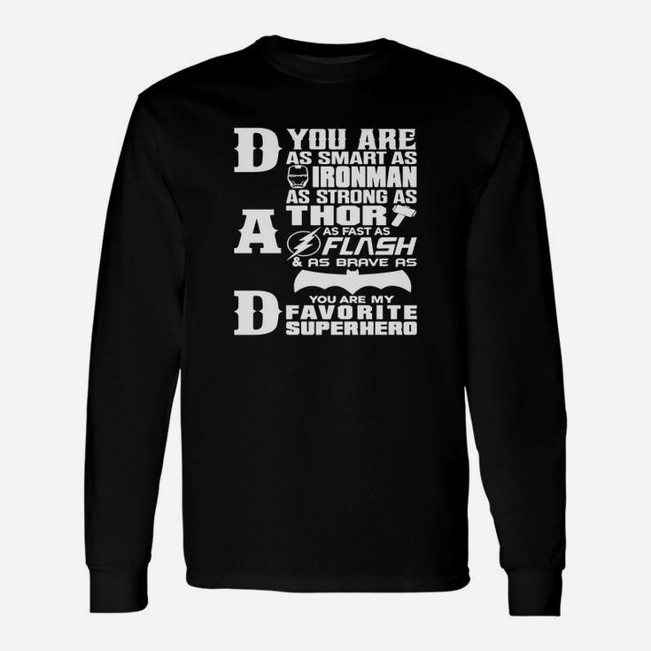 Dad Superhero Dad For Fathers Day Long Sleeve T-Shirt