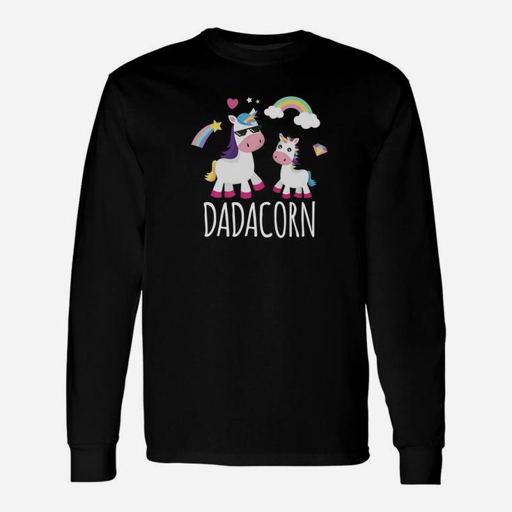 Dadacorn Unicorn Fathers Day Unicorn Dad And Baby Long Sleeve T-Shirt