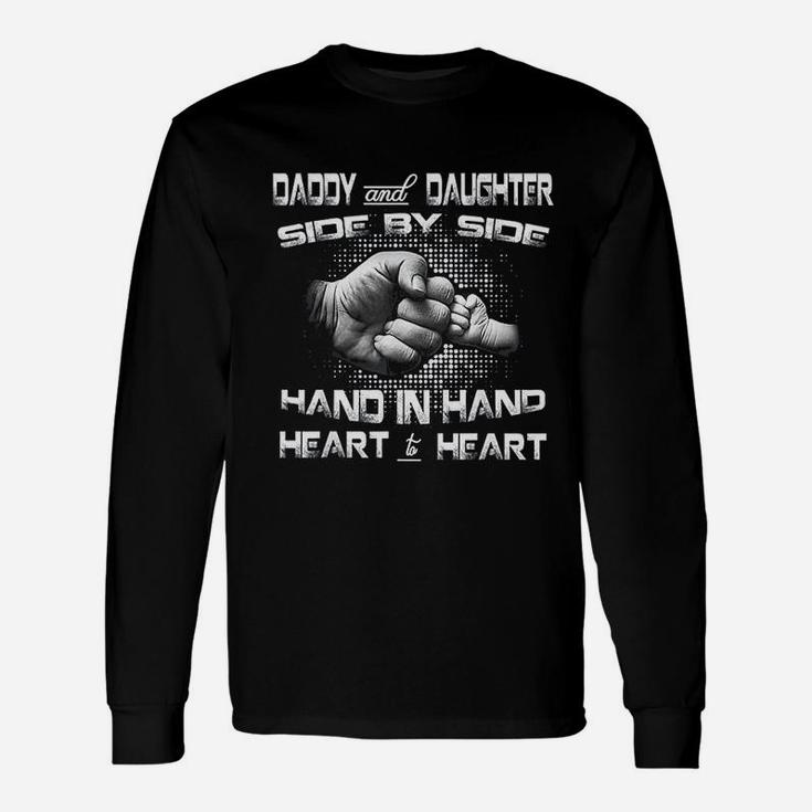 Daddy Daughter Fist Bump Fathers Day Cute Dad Long Sleeve T-Shirt