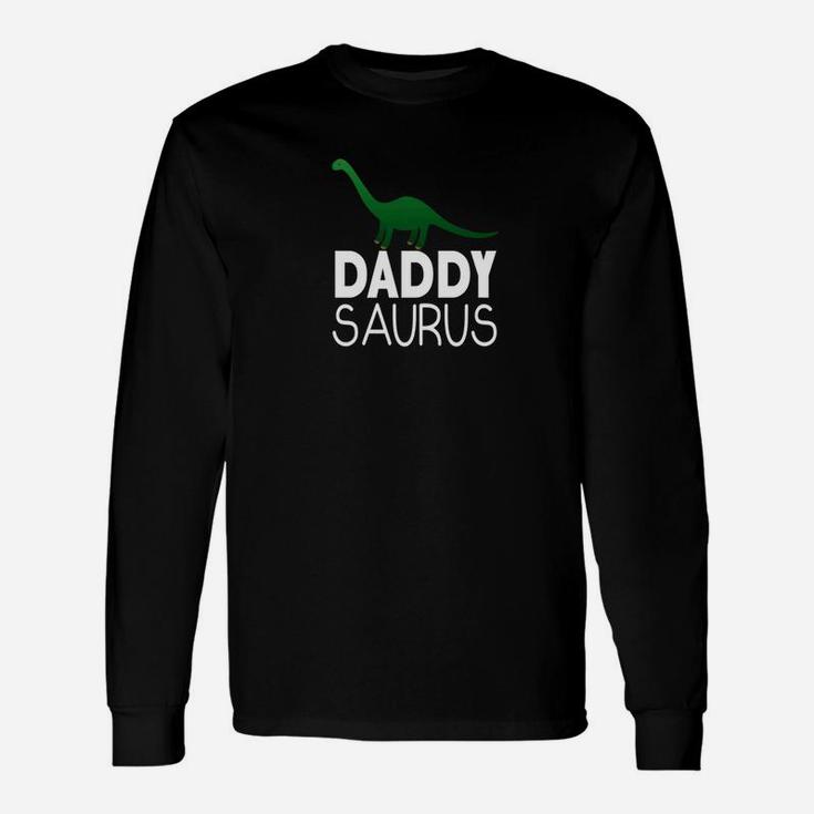 Daddy Saurus Dinosaur Shirt Matching Tribe Dad Hubby Long Sleeve T-Shirt