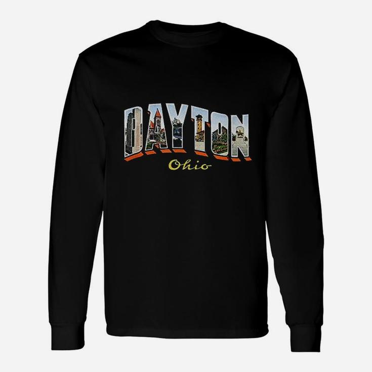 Dayton Ohio Oh Usa Vintage Retro Souvenir Long Sleeve T-Shirt