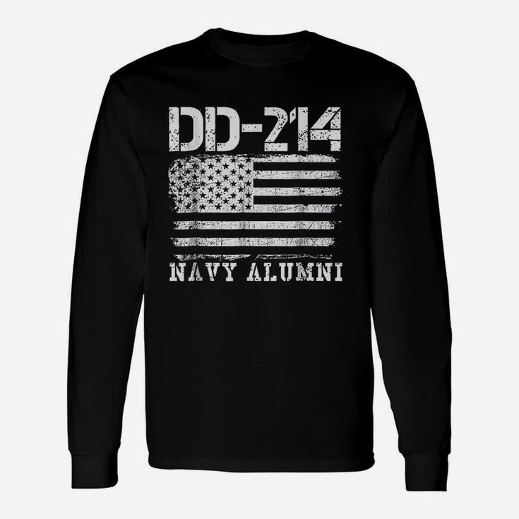 Dd214 Navy Alumni Distressed Vintage Long Sleeve T-Shirt