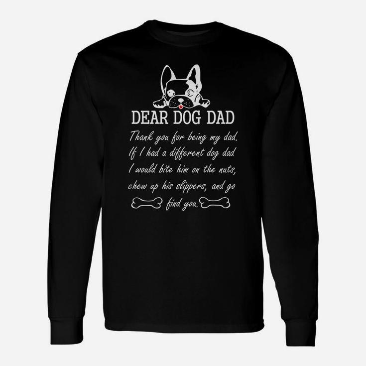Dear Dog Dad Thank You For Being My Dad Christmas Long Sleeve T-Shirt