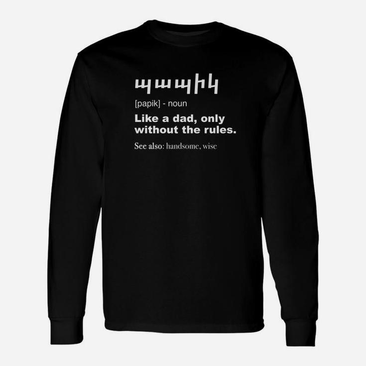 Definition Of Papa Shirt Armenian Grandpa Premium Long Sleeve T-Shirt