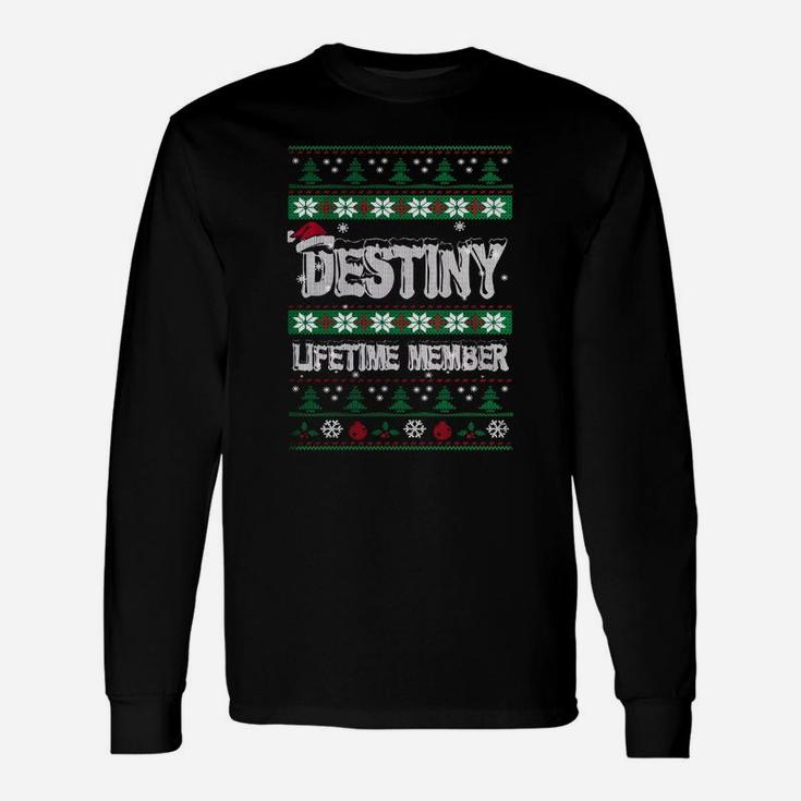 Destiny Ugly Christmas Sweaters Lifetime Member Long Sleeve T-Shirt