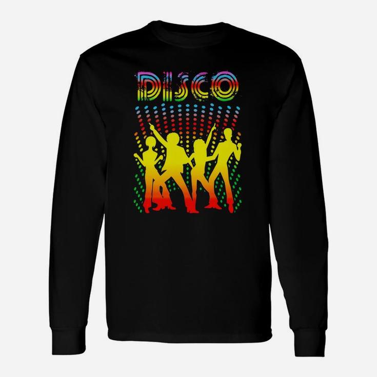 Disco T-shirt Vintage Style Dancing Retro Disco Shirt Long Sleeve T-Shirt