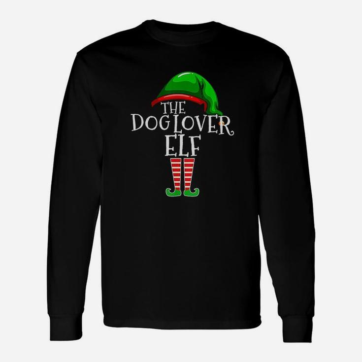 Dog Lover Elf Group Matching Christmas Long Sleeve T-Shirt