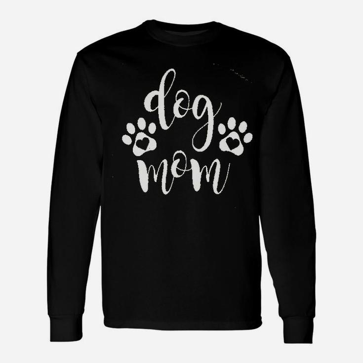 Dog Mom Print Long Sleeve T-Shirt