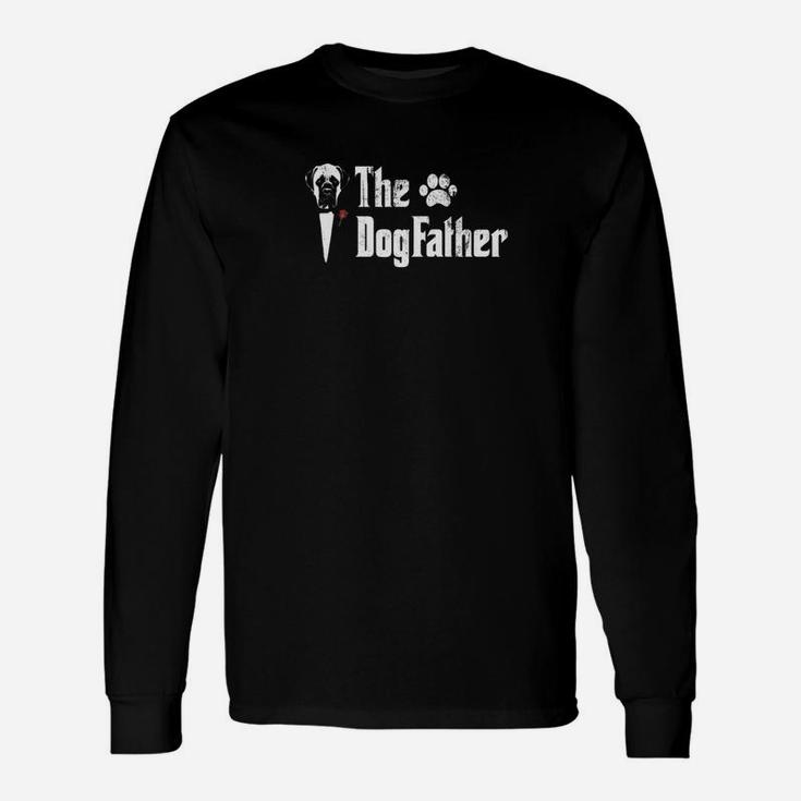 The Dogfather English Mastiff Dog Dad Fathers Day Long Sleeve T-Shirt