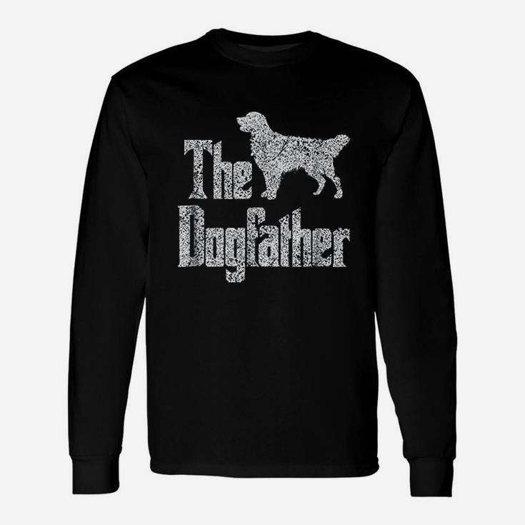 The Dogfather Golden Retriever Silhouette Long Sleeve T-Shirt