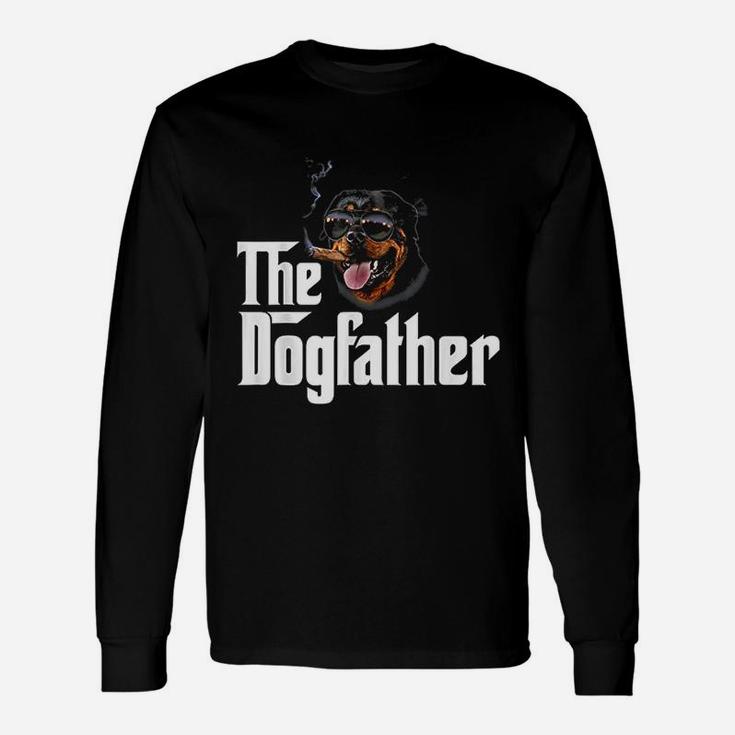 The Dogfather Rottweiler Dog Owner Dog Lover Long Sleeve T-Shirt
