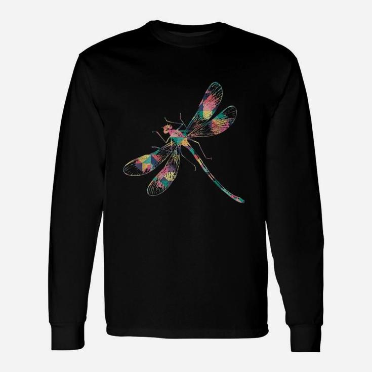 Dragonfly Vintage Colored Long Sleeve T-Shirt