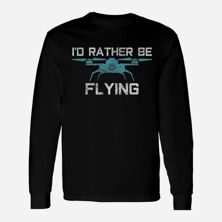 Drone Flying Vintage Pilot Long Sleeve T-Shirt