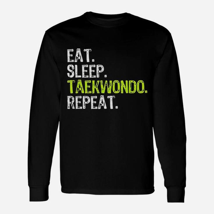 Eat Sleep Taekwondo Repeat Cool Lover Christmas Long Sleeve T-Shirt
