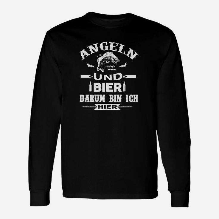 Ein Paar Bier Gehen Immer Beim Angeln Langarmshirts