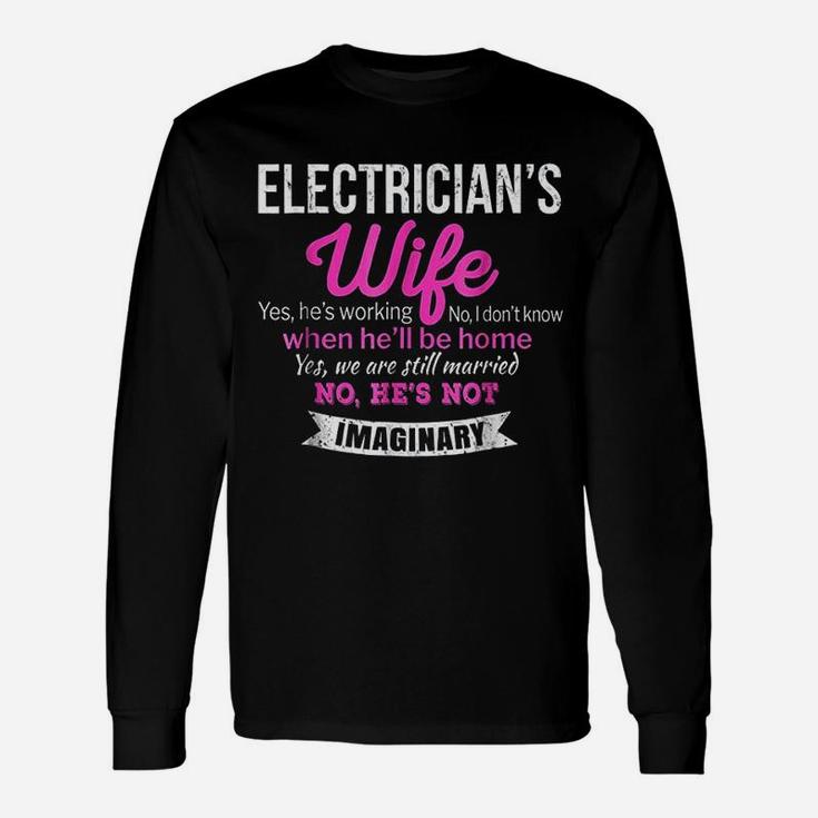 Electrician Wife Wedding Anniversary Long Sleeve T-Shirt