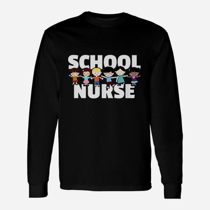 Elementary School Nurse Fun Back To School Nursing Long Sleeve T-Shirt