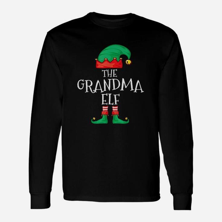Elf Christmas Grandma Elf Pajama Long Sleeve T-Shirt
